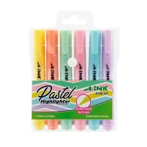 Resaltadores A-ink Pastel - 6 piezas